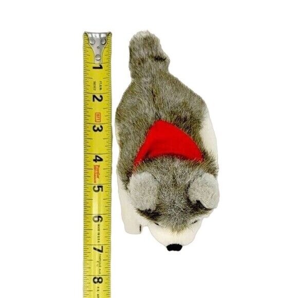 2/$15 Build a Bear Wolf Plush Gray Ivory 8" Red Bandana Husky Dog Stuffed Animal - Picture 9 of 9